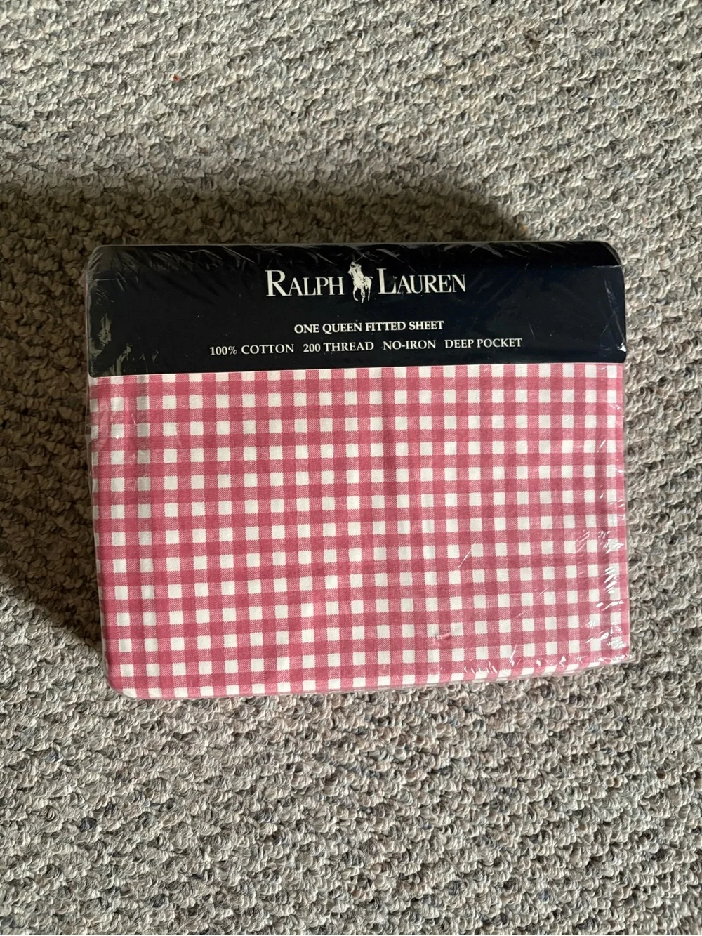 Ralph Lauren Queen Red Checkered Sheet